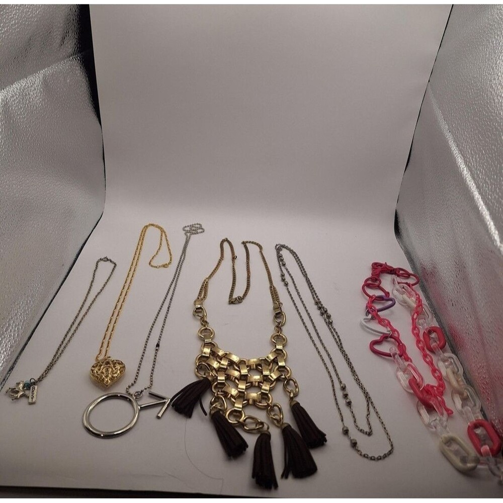 Lot Of 21 Chain Used Unbranded Necklaces - Picture 3 of 10